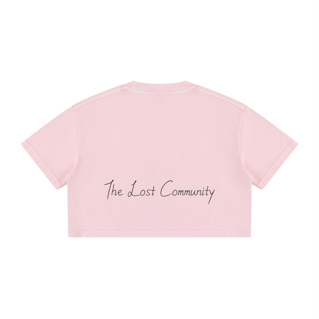 Women's Mineral Wash Cotton Crop T-Shirt