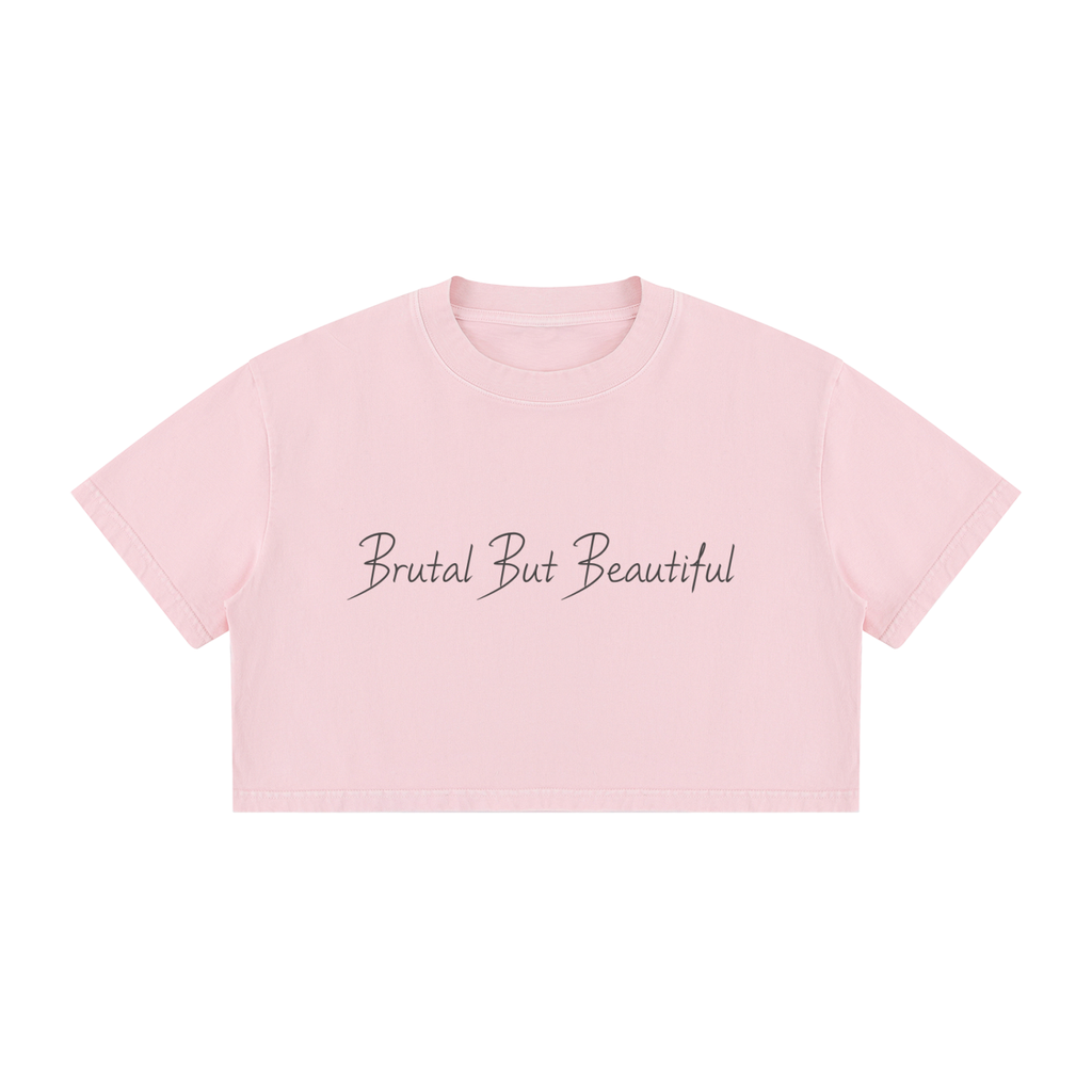 Women's Mineral Wash Cotton Crop T-Shirt