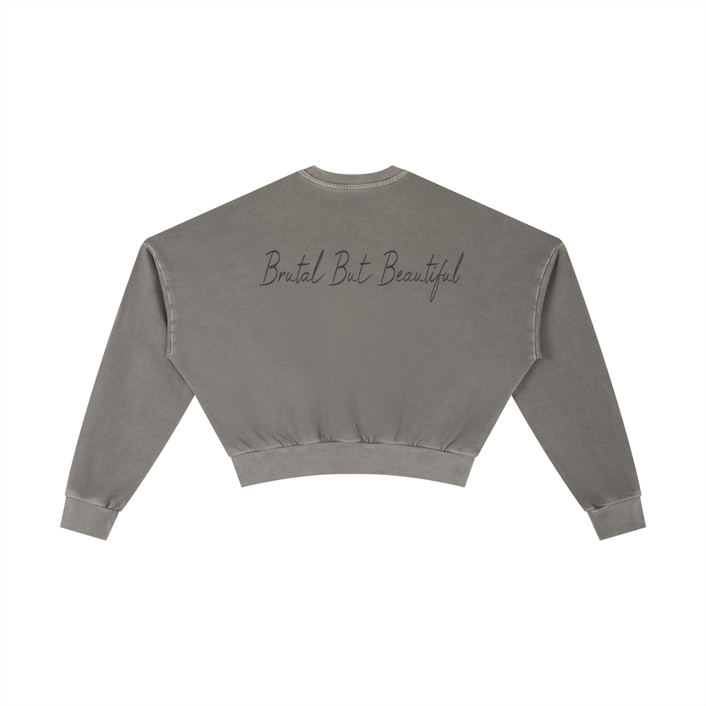 Vintage Washed Cropped 'B.B.B.' Sweatshirt