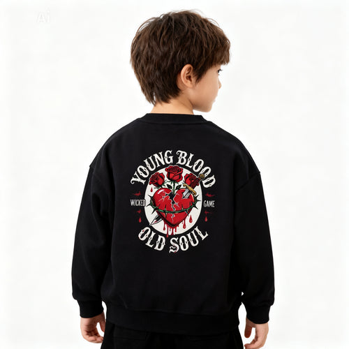 Essential Fleece Kids' 'YBOS' Crewneck Sweatshirt