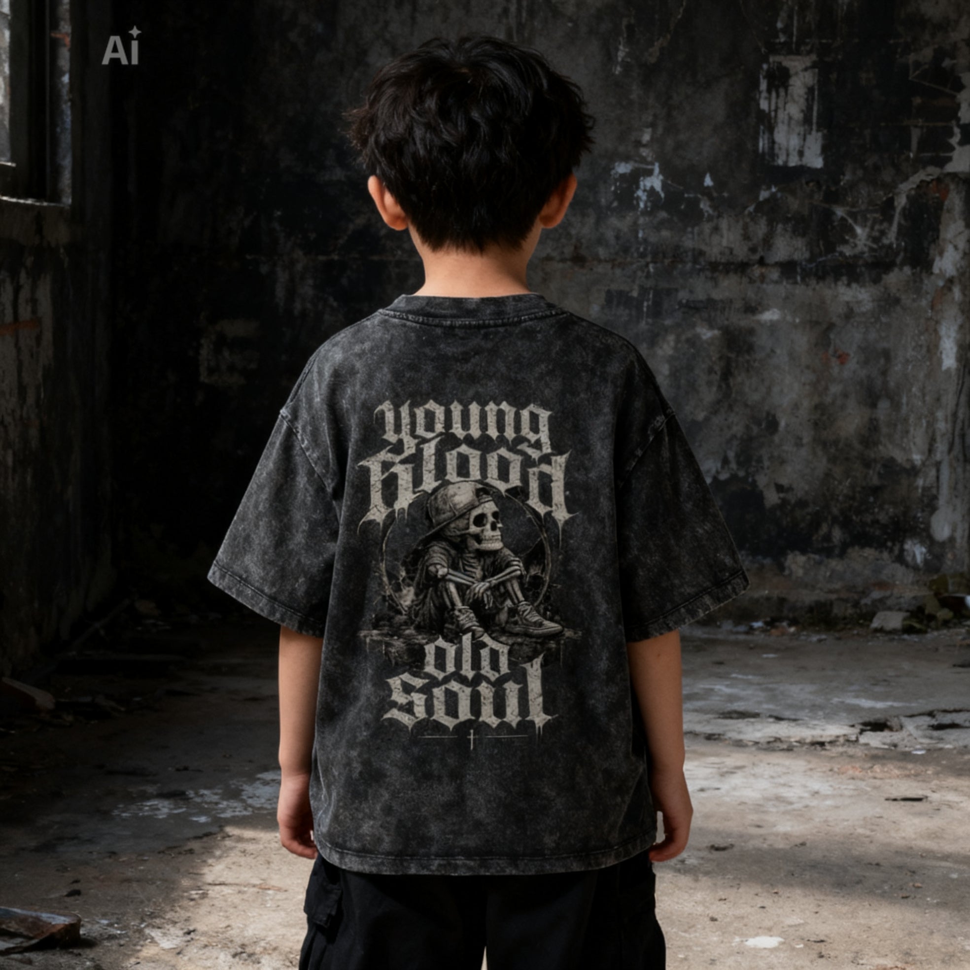 Snow Washed Kids' 'YBOS' T-Shirt