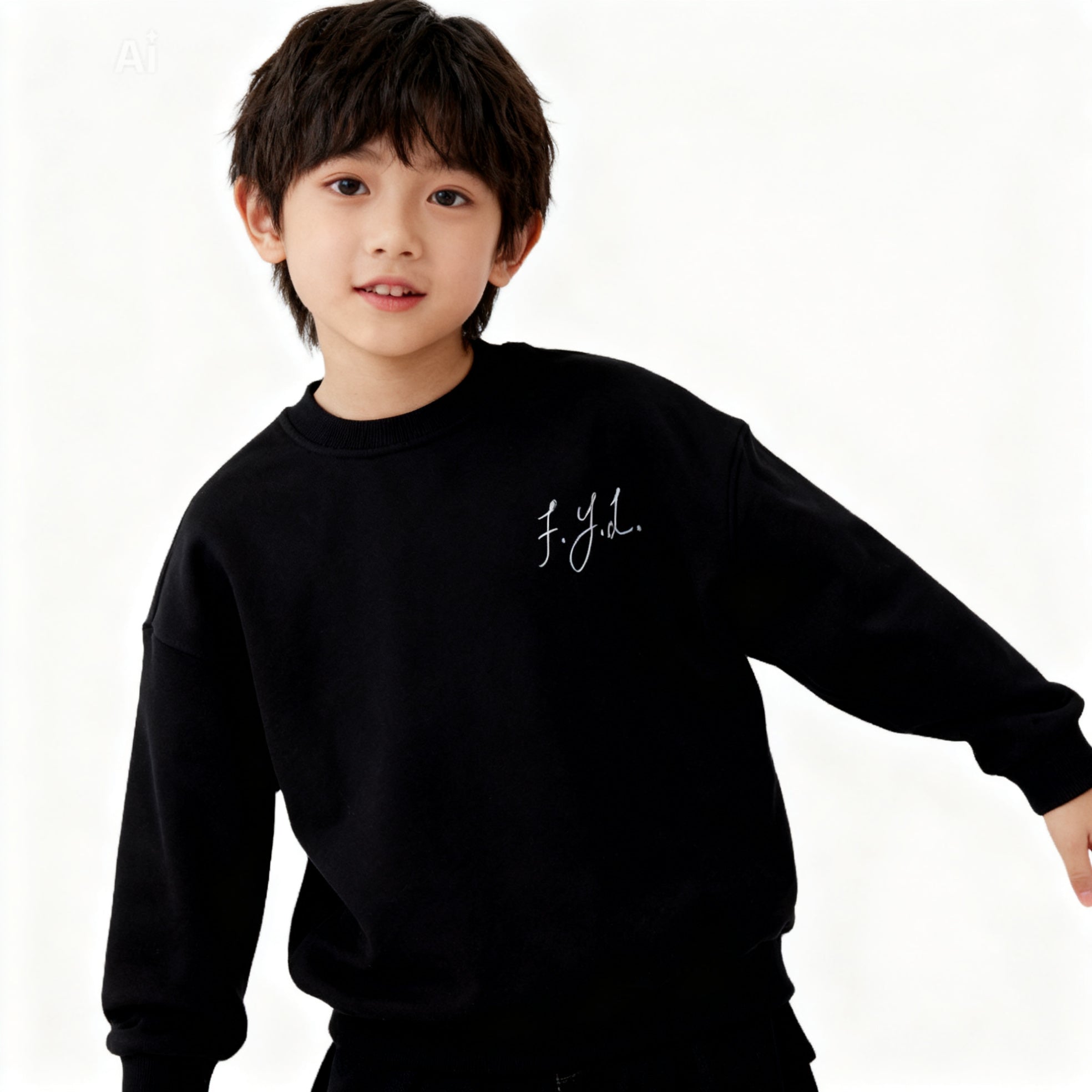 Essential Fleece Kids' 'YBOS' Crewneck Sweatshirt