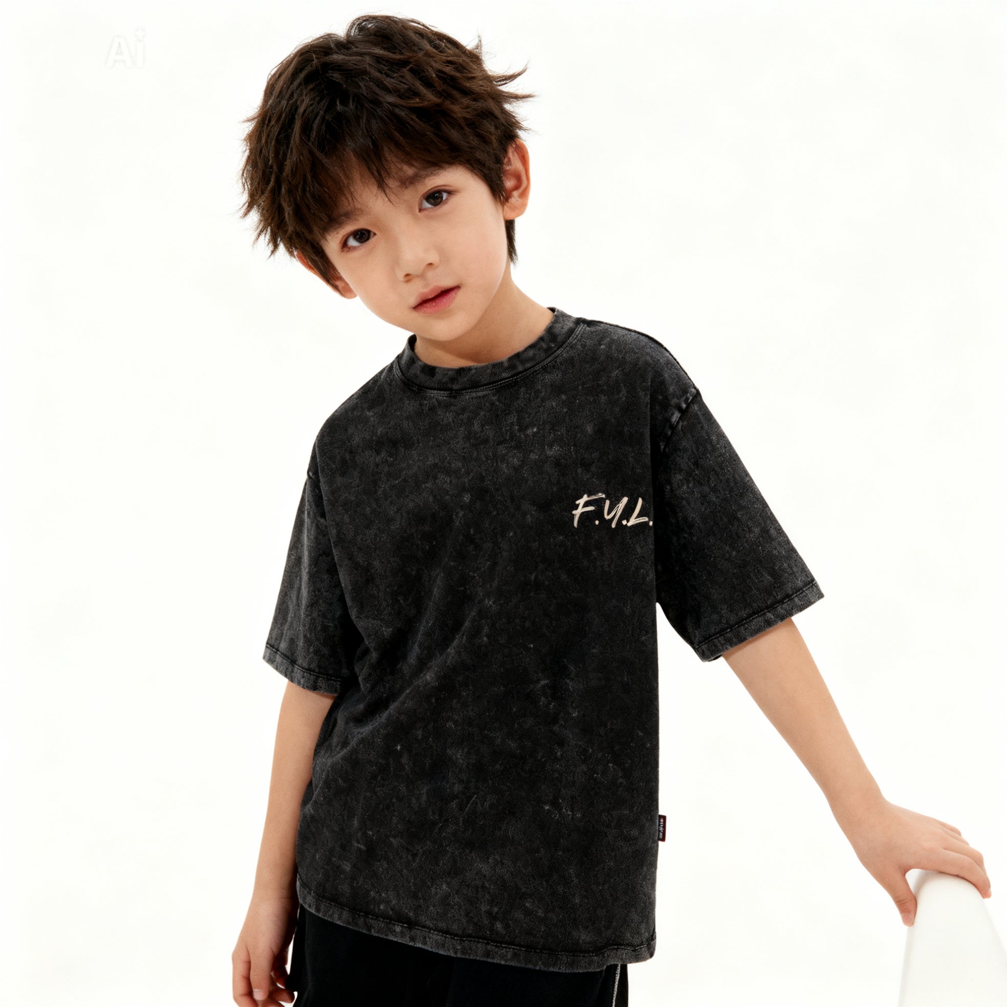 Snow Washed Kids' 'YBOS' T-Shirt